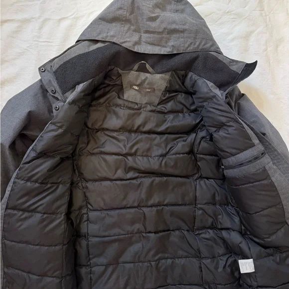 Nau Women's Charcoal Hooded Down Ski Jacket S RN 119269 - Picture 2 of 13